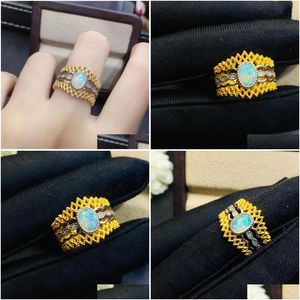 Cluster ringen van hoge kwaliteit echte natuurlijke opaal 925 sterling sier fijne sieraden voor mannen of vrouw drop levering ring dhsom