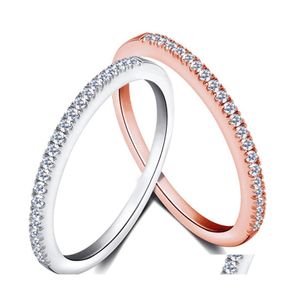 Cluster ringen hoogwaardige gestempelde S925 Sterling Sier Engagement Ring met witte kubieke zirkonia vrouwen Jewellry yiwu groothandel 283 t2 ot4y3