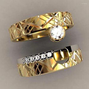 Cluster Ringen HOYON Originele 14k Goud Kleur Diamant Stijl Ring Set Voor Vrouwen En Mannen Partij Sieraden Persoonlijkheid Auto Bloem