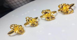 Cluster anneaux hx 24k pure anneau en or réel au 999 solide élégant coeur brillant beau bijoux à la mode haut de gamme vendre 20213263945