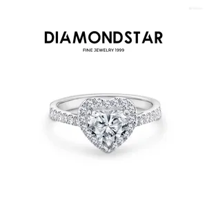 Cluster anneaux igi gia laboratoire certifié anneau de diamant épouser un engagement de mariage 0,5 1 vvs bijoux cultivés hpht