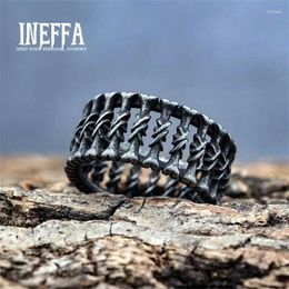Cluster anneaux Ineffa nordique vendant un steplage de pote de goujon vintage design argent ajusté pour les hommes et les femmes bijoux de mode