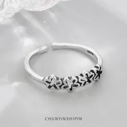 Cluster Rings Ins Style Floral Silver Ring - Perfect voor de gewaagde en onafhankelijke vrouwen