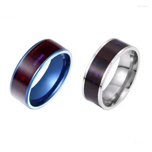 Clusterringen Intelligent slijtagescherm Ontgrendeling Smart Chip Ring Home Nfc Sieraden Titanium Staal Bestandsslot