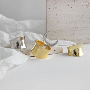 Anillos de racimo irregular 925 plata esterlina para mujeres redimensionables anillos hechos a mano plata para accesorios mujer moda 2022 regalo de joyería Edwi22