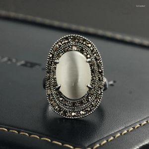 Cluster Ringen Iutopian Merk MAAN Opalen Vintage Sieraden Antieke Ring Anti Allergie Voor Vrouwen Gift #A4817