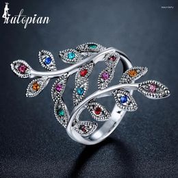 Cluster ringen Iutopian Brand Multi Color Blay Love Love With Rhinestone for Women Sieraden #A2315