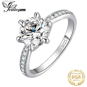 Cluster Ringen JewelryPalace Moissanite D Kleur 0.5ct 1ct 1.5ct 2ct 3ct Ronde S925 Sterling Zilveren Bruiloft Verlovingsring voor Vrouwen L240315