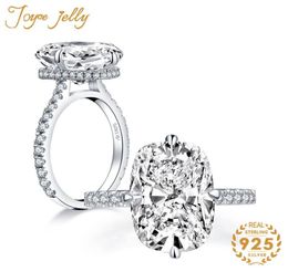 Cluster ringen JoyceJelly Trendy 925 Sterling Silver Women Wedding Fine Jewellangle Created Mossanites Gifts Whole 20219597247