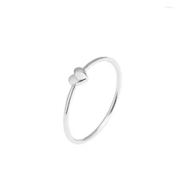 Anillos de clúster JZ036 Zfsilver Silver 925 Diseño moderno de moda Luxury Lovely Sweet Heart Ring para Girl Women Wedding Farty Jewelry
