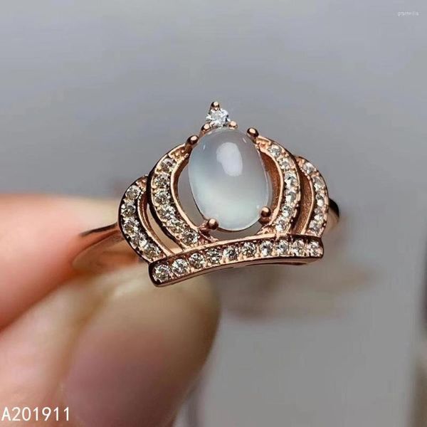 Anillos de racimo KJJEAXCMY, joyería fina, plata de ley 925 con incrustaciones de jadeíta Natural, piedra preciosa de Jade, anillo femenino, detección de soporte exquisita