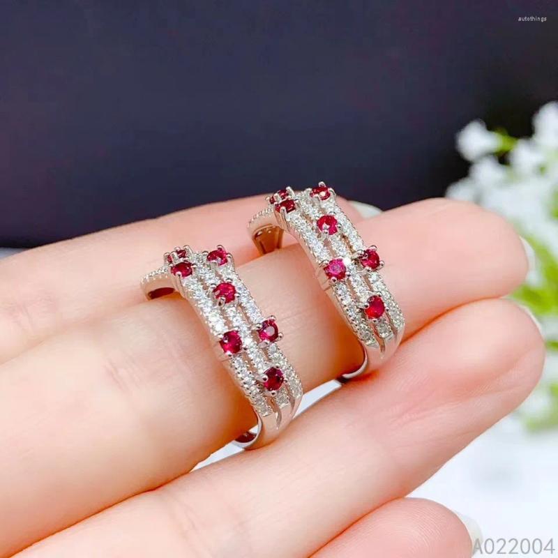 Cluster Rings KJJEAXCMY Fine Jewelry 925 Sterling Silver Inlaid Natural Gemstone Ruby Female Girl Miss Woman Ring