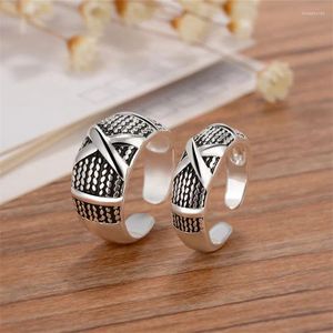 Cluster Anneaux Kofsac 2024 DIGNIFING RING STARS STORS Vintage Thai Silver Punk Style For Women Men Pair Bijoux de mode