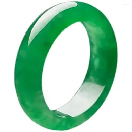 Cluster anneaux koraba jadeite jade ring band for woman ou homme mince bijoux moderne pierre crue chinois solide
