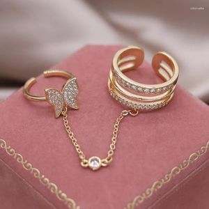 Cluster anneaux coréens design bijoux de mode 14K