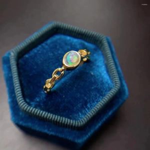 Cluster Ringen Koreaanse Gratis Levering 925 Sterling Zilver 4mm 5mm 18k Gold Plating Oval Cut Natuurlijke Emerald Ring
