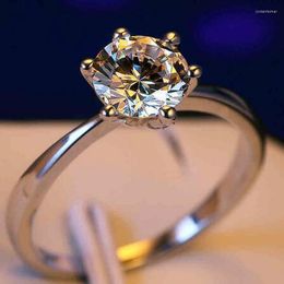 Bagues de grappe Style coréen femme petite bague Moissanite mode 925 argent or bande de mariage promesse amour fiançailles pour les femmes