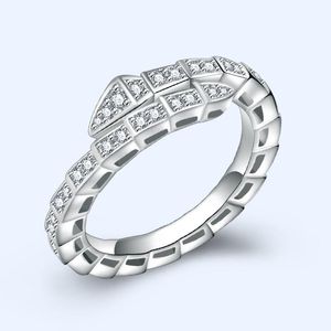 Anillos de racimo, serpiente de moda coreana, anillo de plata 925, diamante de viento fresco, moda, índice personalizado, articulación del dedo, joyería para mujer