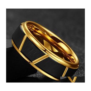 Cluster ringen Koreaanse wolfraam goudring voor mannen 815 R2 Drop Delivery sieraden DHJFA