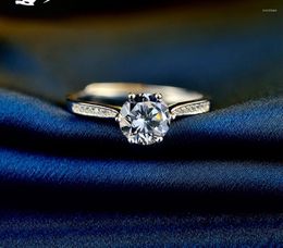 Clusterringen Koreaanse versie Eenvoudig Zirkoon Handdecoratie Gepersonaliseerde diamanten ring Acht harten en pijlen Meisjesmode voorstel Rin