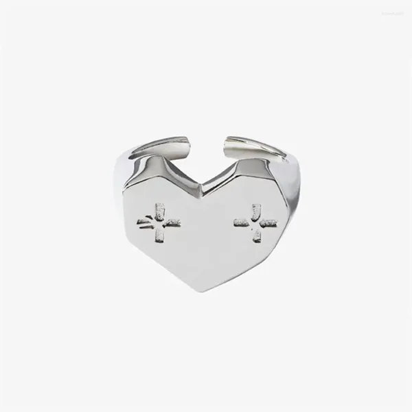 Anillos de racimo KPOP Álbum GOOD BOY GONE BAD RING Moda en forma de corazón Letra grabada Pareja Decoración Accesorios Regalo SOOBIN YEONJUN TAEHYUN