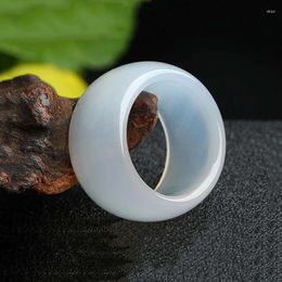 Clusterringen KYSZDL puur natuurlijke chalcedoon mannen en vrouwen met ring witte onyx steen sieraden geschenken