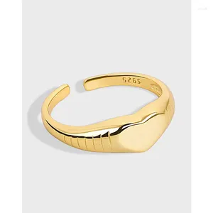Cluster anneaux Lanre.Q 925 STERLING Silver Love Heart Ring For Women Model Fashion Girl Gold Open Fine Bijoux Party Gift