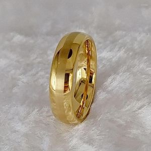 Anillos de racimo Última alta calidad 18k Chapado en oro Joyería de tungsteno Aniversario Parejas de bodas para hombres y mujeres Precio al por mayor