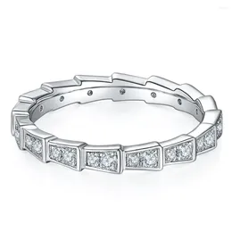 Clusterringen Lichte luxe 925 sterling zilver D-gekleurde echte Moissanite edelsteen Trouwring Premium sieraden