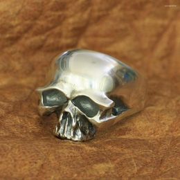 Cluster Rings LINSION 925 Sterling Silver Skull Ring Mens Biker Rock Punk TA171 US Taille 7 à 15