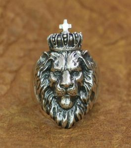 Cluster Anneaux Linsion 925 Sterling Silver Lion King Ring Mens Biker Punk Animal Ta190 US Taille 7158476147