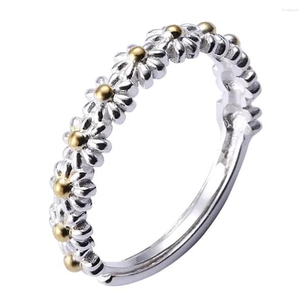 Cluster anneaux petites femmes exquises anneau chic ajustable pour ouvrir la mode élégante en cuivre sucré élégant