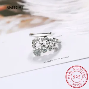 Bonnes de cluster Luxury 3.6CTTW All Moissanite Mariage Bague de mariage 5 Pierre Sparking Diamond Engagement Band 925 Bijoux en argent sterling pour femmes