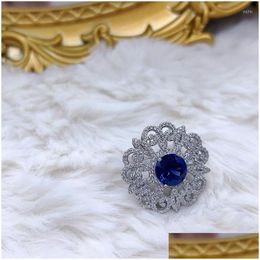 Anillos de clúster Sense de alta gama de alta gama Estilo de rango Aing Fashion Temperamento elegante Accesorios para la mano para mujeres Joyas finas D DHHPA