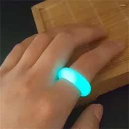 Cluster anneaux de luxe Luminous Crystal Ring Retro Fluorescente Stone pour femmes hommes plus couple cadeaux de bijoux de mode