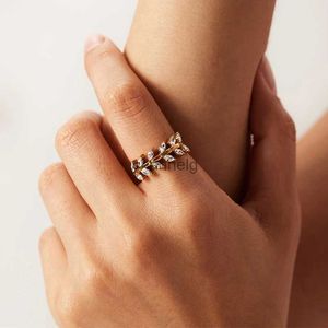 Clusterringen Luxe zirkoonringen voor vrouwen openen verstelbare weefstatieve strass ring voor vrouw verloving bruiloft mode vriendin sieraden yq240109