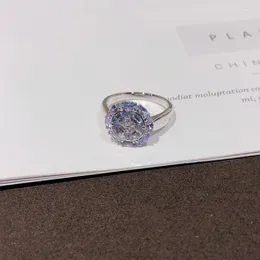 Cluster anneaux de luxe conçus Bijoux de luxe 925 argent sterling incrusté naturel tanzanite pour femmes de mariage ring