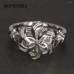 Anillos de clúster Mayones genuinos 925 STERLING SILLEES LIMPRES LOS CONOCIMIENTOS DEL COCON