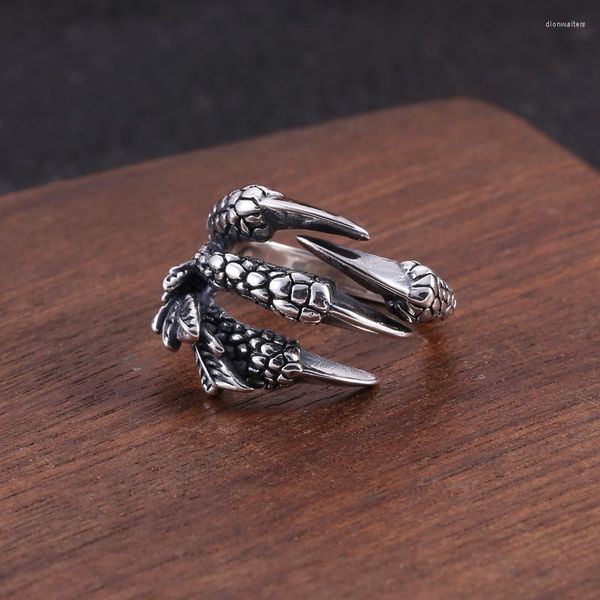 Cluster anneaux meibapj réel s925 argent sterling sterling thaï personnalisé aiglaw ouverte ouverte fine fête des bijoux rétro pour les femmes