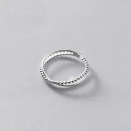 Cluster Ringen MloveAcc 925 Sterling Zilveren Crossover Band Ring Vrouwen Verlovingssieraden Maken Bruiloft