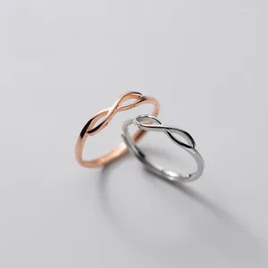 Clusterringen MloveAcc Vriendcadeau Hoge kwaliteit 925 sterling zilver Infinity Ring Eindeloze liefdessymbool Mode voor vrouwen