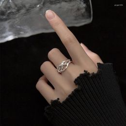 Cluster anneaux MloveAcc de conception originale anneau de doigt S925 Branche irrégulière en argent sterling pour femmes bijoux punk