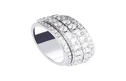 Cluster Anneaux Moisanite Ring Men039s Platinum Diamond Européen et American Shining Luxury Starry Running Dinger Jewelry2345731