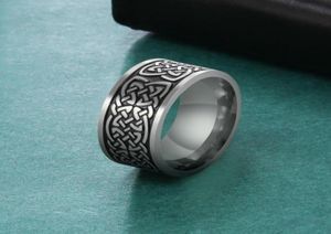Cluster ringen mijn vorm Noordse Viking Celtics knoop voor mannen vrouwen goud zwart kleur roestvrijstalen ring vintage mannelijke sieraden bague f7762197