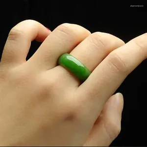 Cluster Ringen Natuurlijke Groene Handgesneden Jade Ring Mode Boutique Sieraden Voor Mannen En Vrouwen Aquamarijn Accessoires Cadeau