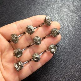 Bagues de cluster Bague en cuivre de pyrite naturelle 925 Silver Crystal Real Bijoux Aigue-marine Vintage Talismans Gemstone Charm Amulette Cadeaux