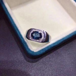 Cluster Ringen Natuurlijke Saffier Ring Voor Dagelijks Dragen Gift Man925 Zilveren Slang Met Blauwe 6 Mm 8 Mm 1.5ct Sieraden