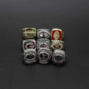 Cluster Ringen Nc aa Universiteit van Georgia Bulldog 9 Set League Champion Ring Herdruk