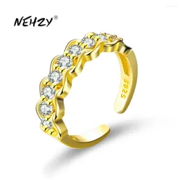 Cluster Ringen NEHZY Verzilveren Vrouw Mode-sieraden Hoge Kwaliteit Zirconia Eenvoudige Charme Gouden Rose Gouden Ring