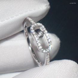 Anillos de racimo Nunca se desvanecen Super Shiny Mujeres Anillo de circón de alta calidad Cuentas de la suerte Banda de boda Accesorios de joyería nupcial